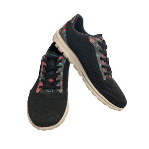 Skechers Go Walk Women's  Size 10 Black Floral Ultra Go Cushion Sneakers